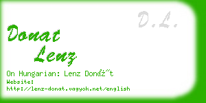 donat lenz business card